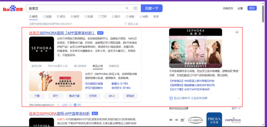 Baidu Brand Zone