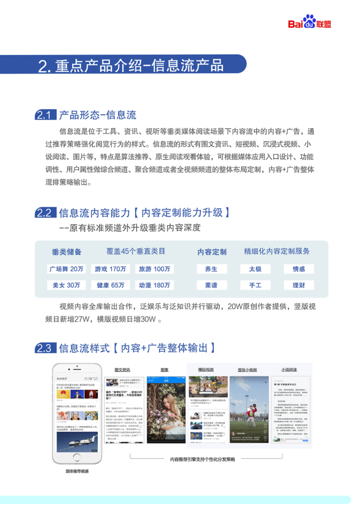 Baidu Display Ad Network: Baidu Search: news feed ads channel